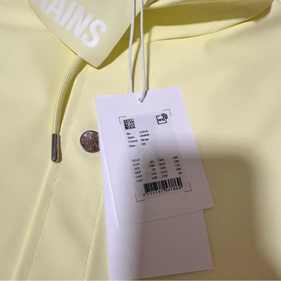 RAINS unisex straw jacket XS - Picture 7 of 8